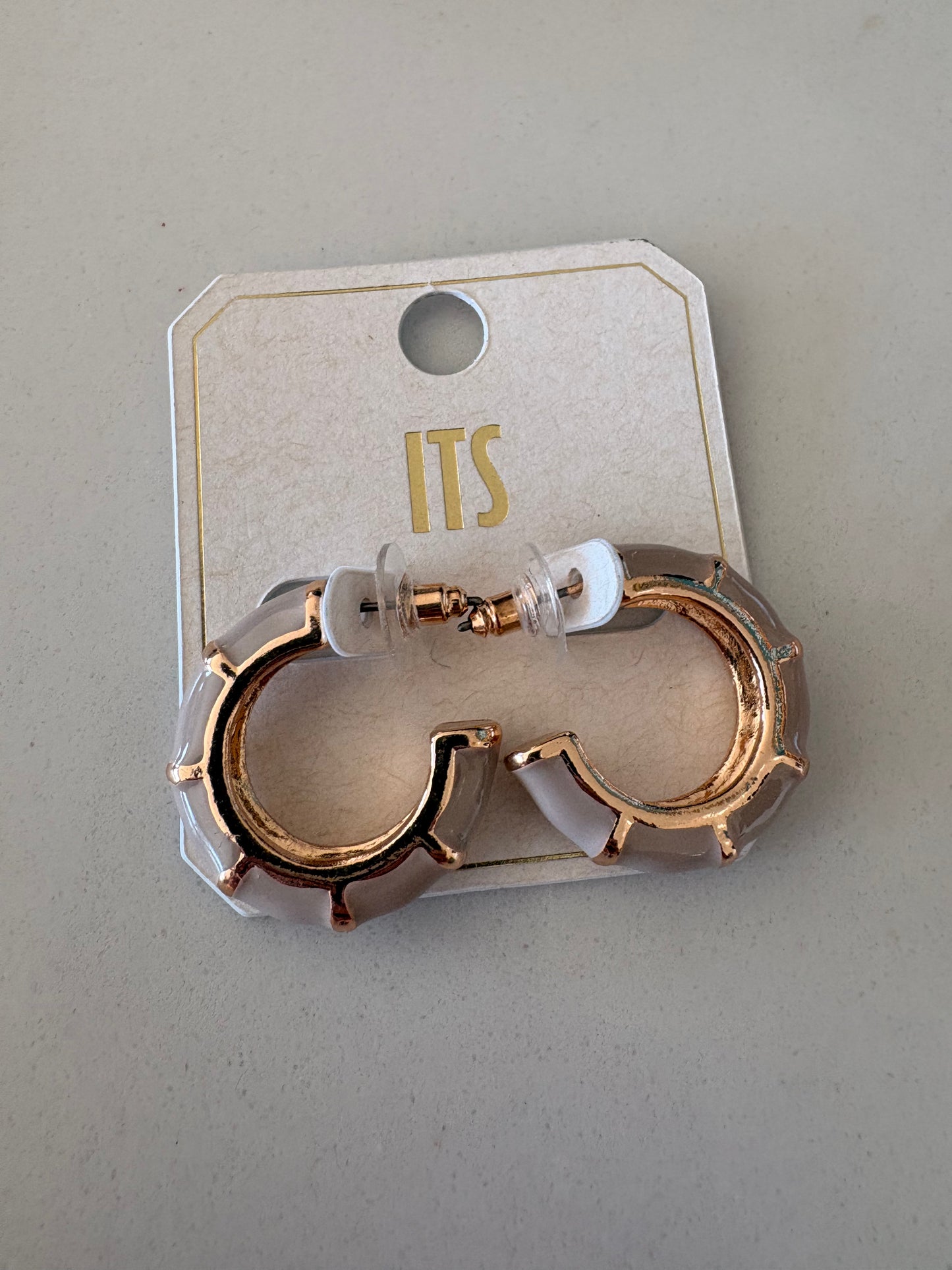 Gold & Taupe Fashion Hoops